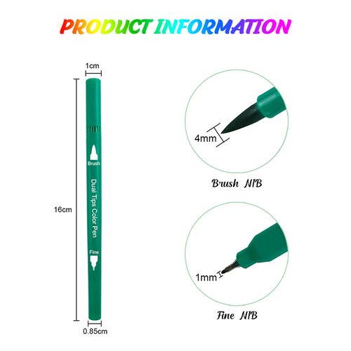 Set Smooth Fineliner Sketch Mini Micro For Drawing Finecolour Point Permanent Red Twin Dual Double Felt Fine Line Tip Marker Pen