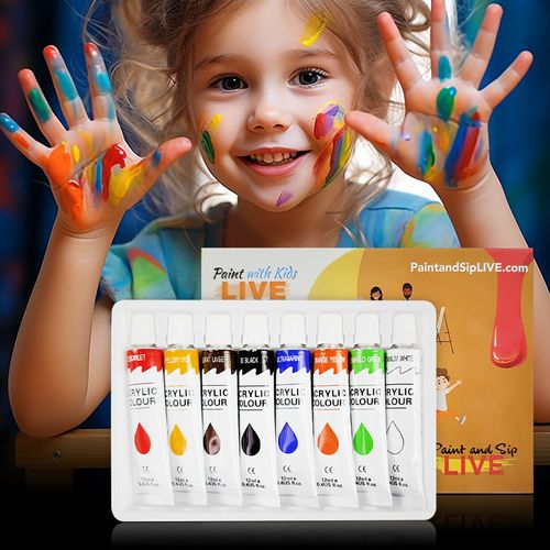 Art Crafts Non-toxic Waterproof 8 Colors Oil Based Acrylic Paint Set