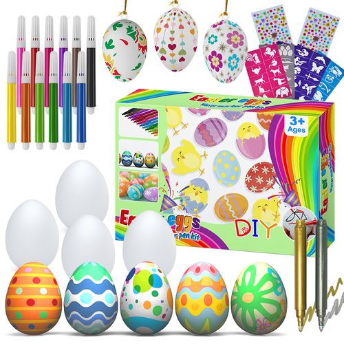 KHY Free Sample Easter Egg Decorator Kit Colorful Quick Drying Non Toxic Art Paint Watercolor Mini Marker Pen Set