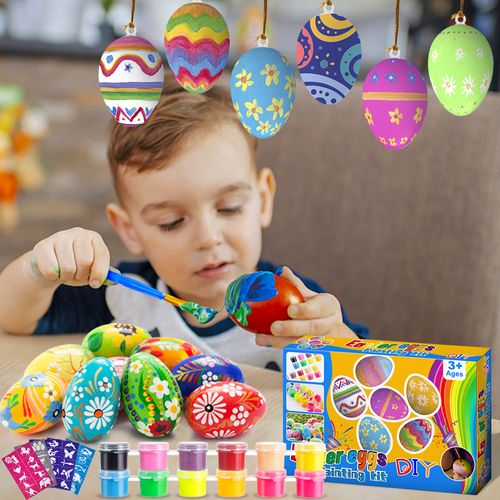 KHY Tiktok, gran oferta, DIY, huevos artesanales de Pascua, pequeño juego acrílico, pintura de Color, arte para niños, Kit de bote de pintura acrílica