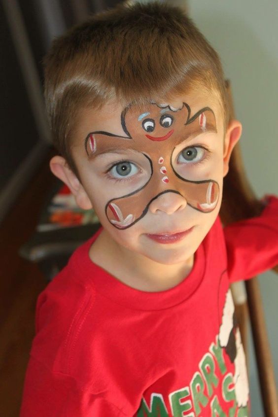 Gingerbread Man face painting