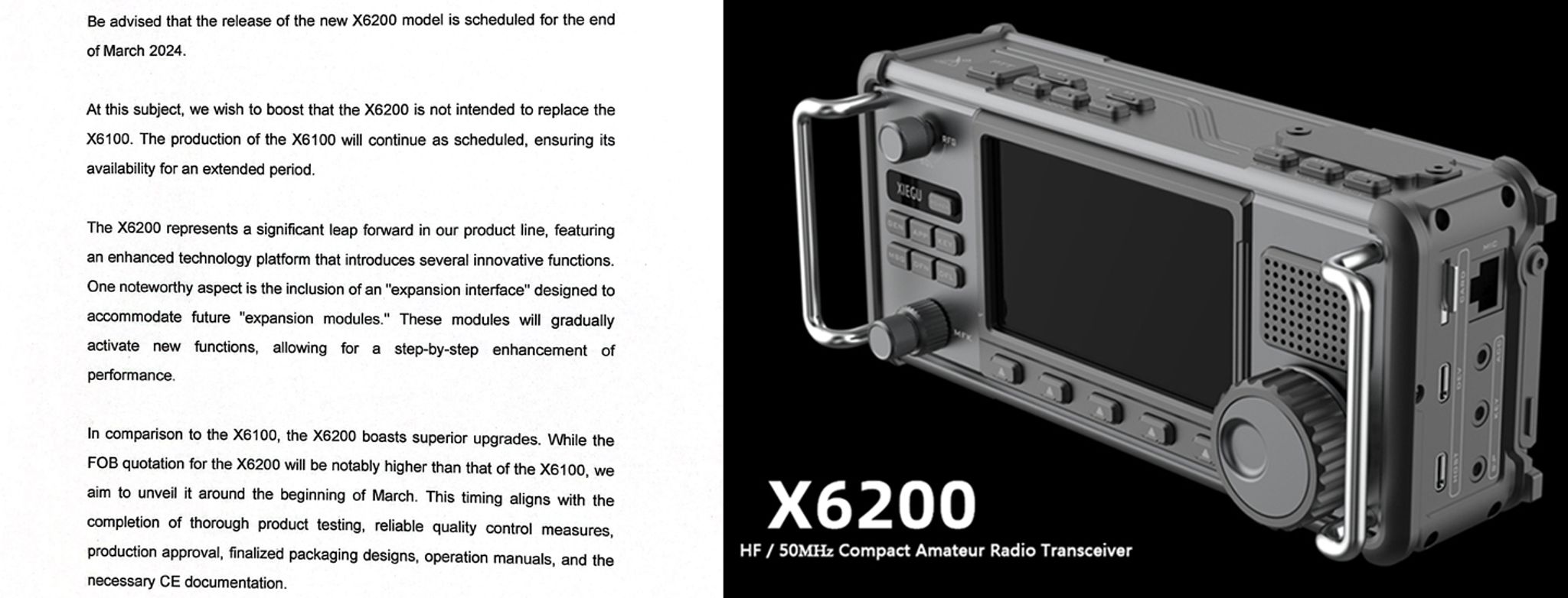 xiegu x6200 hf transceiver for wholesale