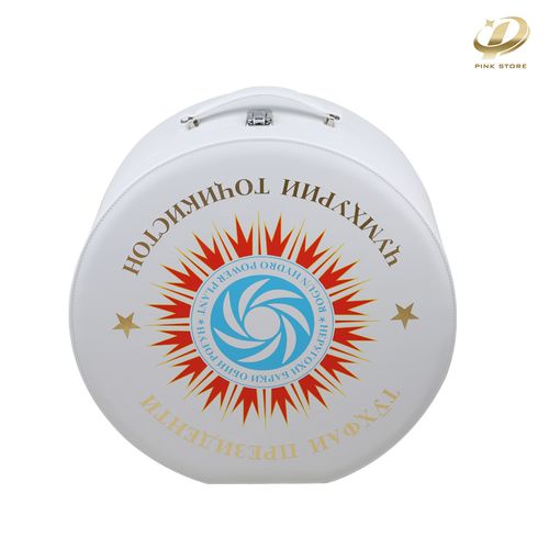 White Leather Hat Box