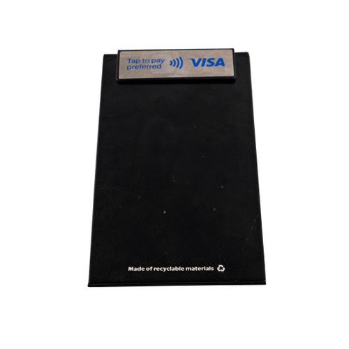 Sleek Black PU Leather Bill Holder