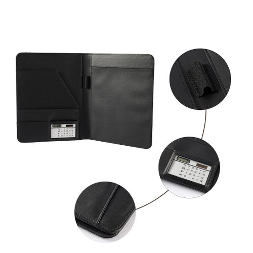 PU Leather File Holder with Calculator