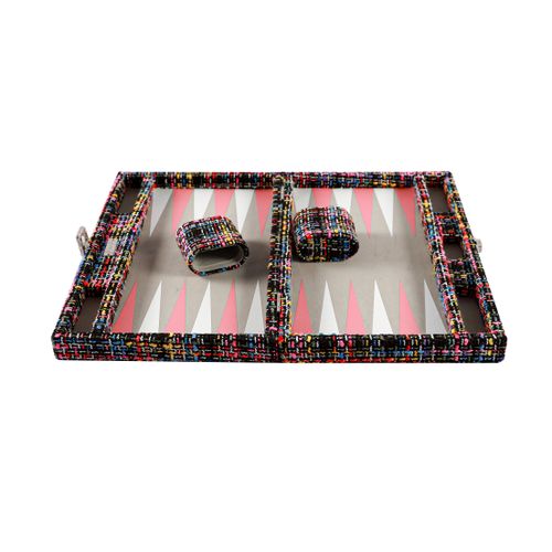 Chic Black Mixed Backgammon Set