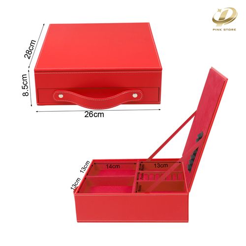 Red Leather Jewelry Box