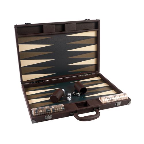 Elegant Leather Backgammon Set