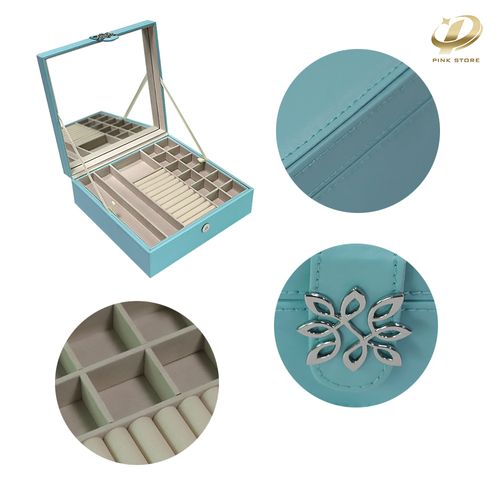 Blue Multi-space Large capacity Jewelry Box