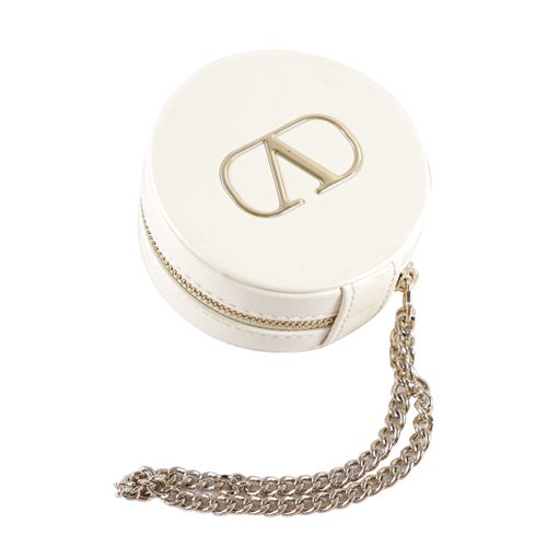 White Travel Jewelry Round Box