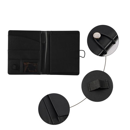 Elastic Strap PU Leather File Holder