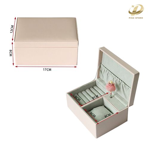 Pink Ballerina Girl Jewelry Box With Watch Organizer