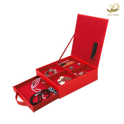 Red Leather Jewelry Box