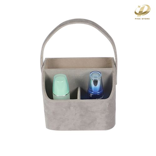 Grey Velvet Glamour Basket