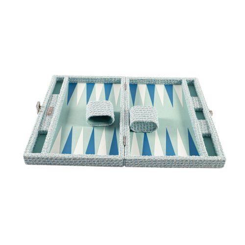 Sky Blue Backgammon Set