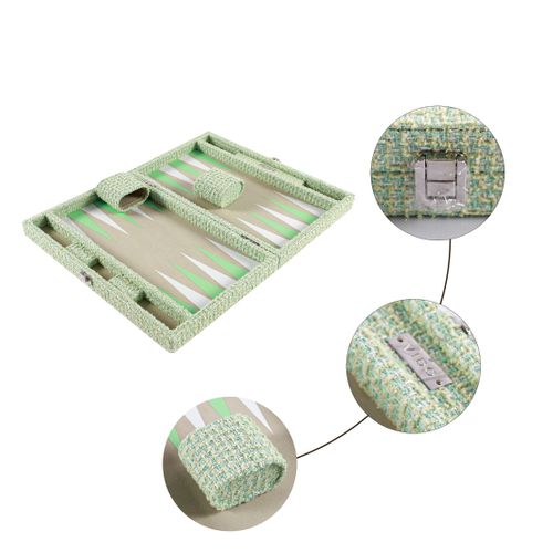 Elegant Green Backgammon Set