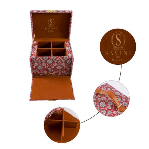 Colorful Fabric Window Open Jewelry Box