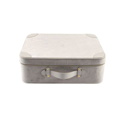 Elegant Grey Velvet Storage Box