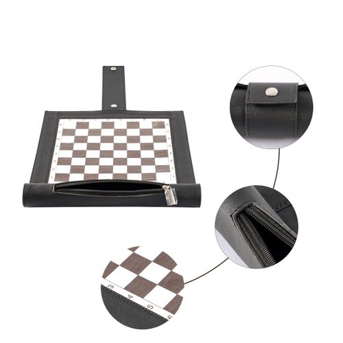 Portable PU Leather Chess Roll