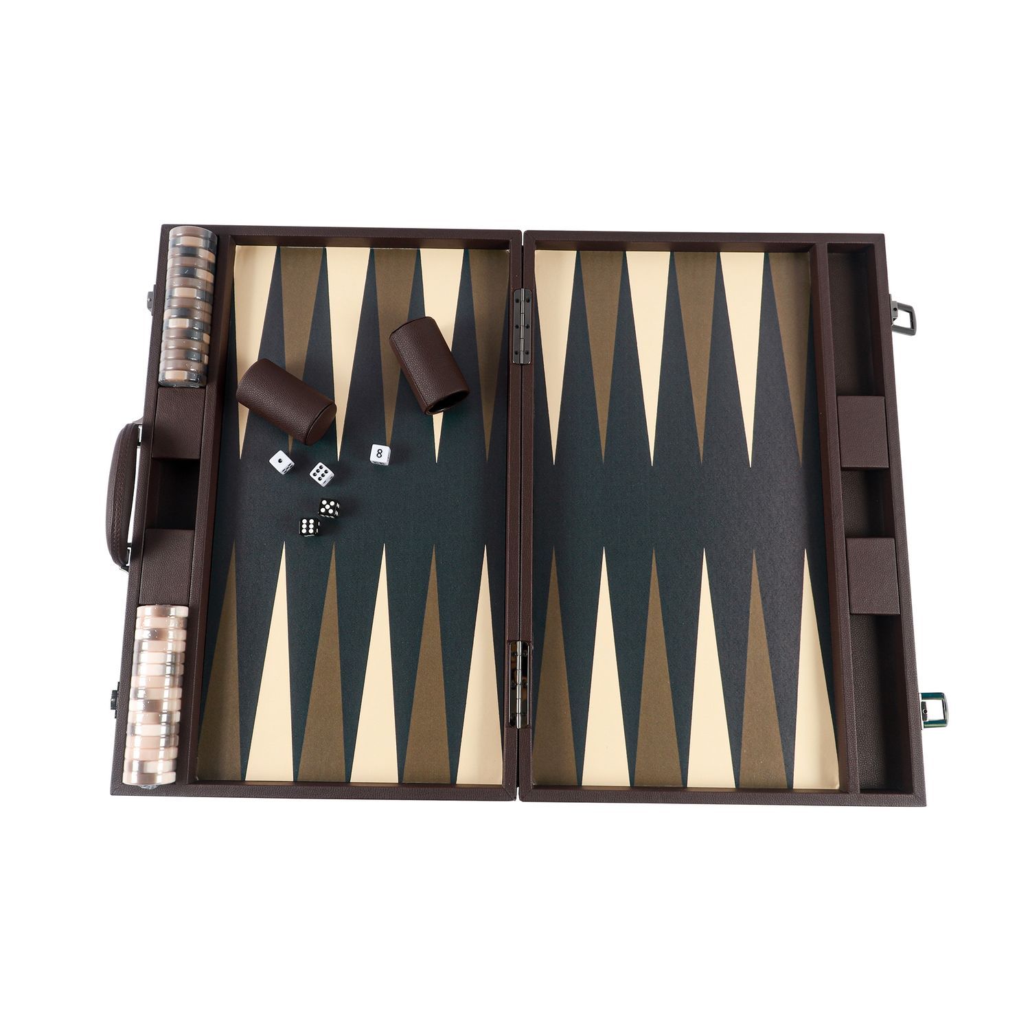 Elegant Leather Backgammon Set