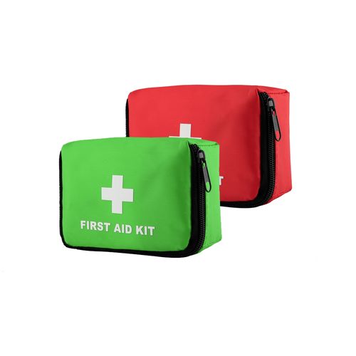 Mini trousse de premiers soins étanche en polyester rouge, Portable, personnalisée, sac avec articles médicaux pour le bureau familial, offre spéciale