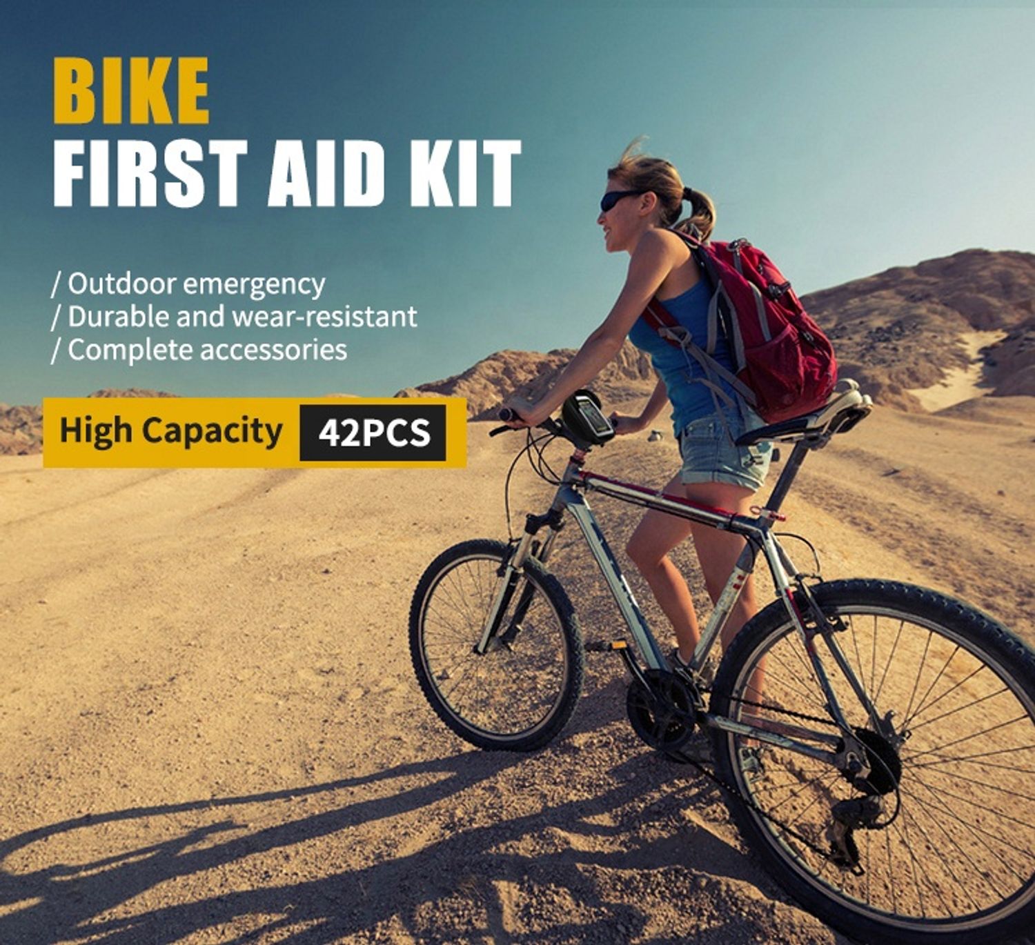 show of Our Mountain Bike Emergency Kit-42PCS First Aid Essentials for Cycling Adventures