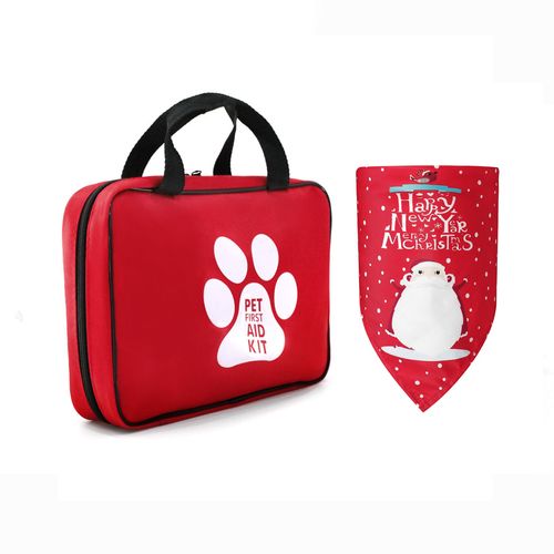 Cadeaux de Noël personnalisés pour animaux de compagnie Portable médical d&#39;urgence chien 1er premiers secours survie grand animal kit pour propriétaire d&#39;animal domestique marche en plein air