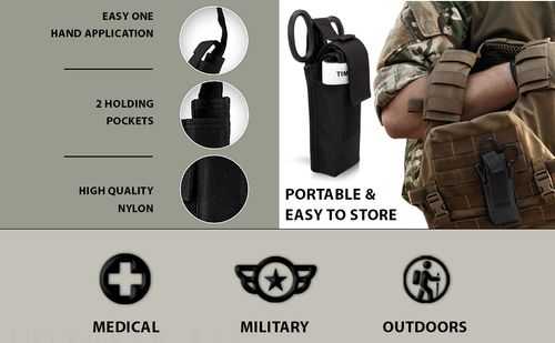 Bolsa de torniquete militar: suministros médicos esenciales | Touriniquete CAT | Vendaje israelí | Tijera para traumatismos | Kit para detener el sangrado | OEM y ODM