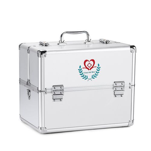 High Quality Family Hard Case Lightweight Emergency Aluminum Wall First Aid Medicine Kit With Hard Shell Case Storage For Home Hospital