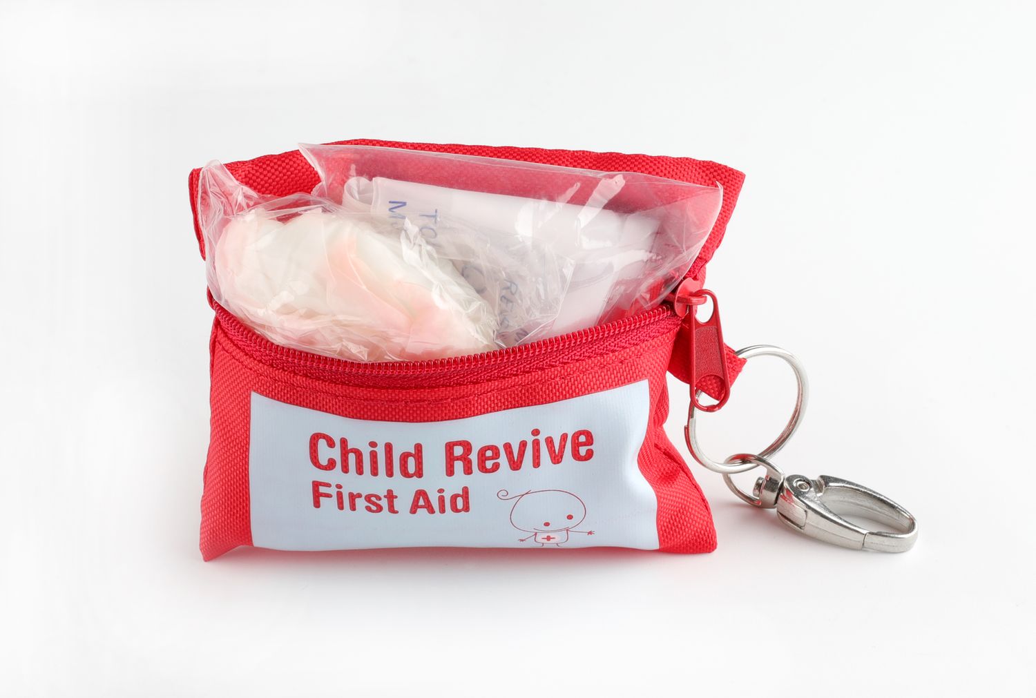 Risen Medical Red CPR Mask Keychains in bulk