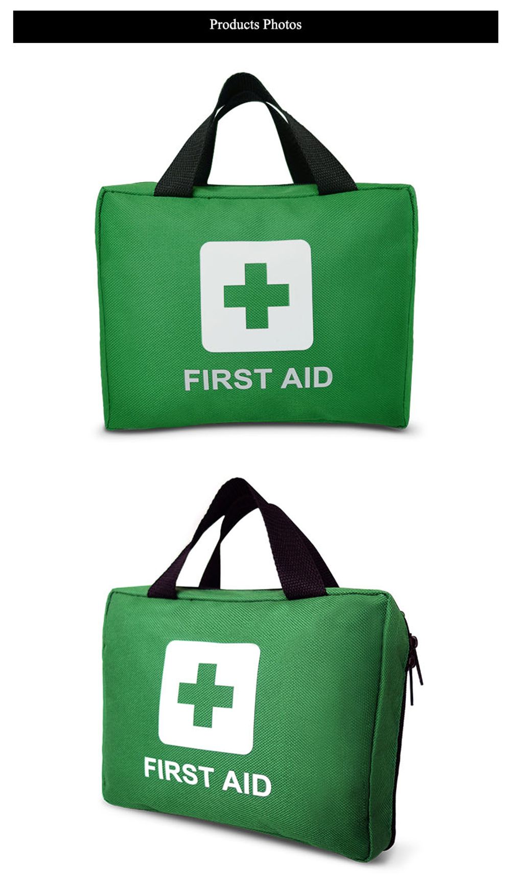 100-Piece Green First Aid Bag for Outdoor, Family, Sports & Travel Emergency Hemostasis & Survival with Full Accessories