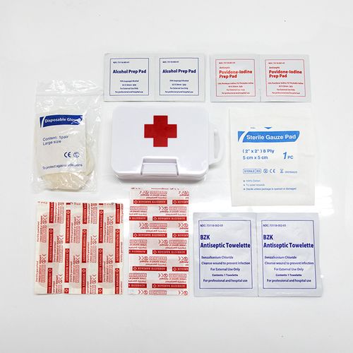 kit di pronto soccorso portatile in plastica di emergenza e kit di pronto soccorso con borsa con set completo di strumenti medici in plastica per il viaggio