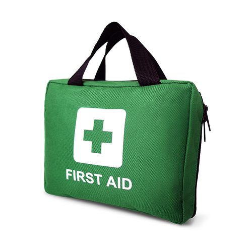 حقيبة إسعافات أولية خضراء مكونة من 100 قطعة للاستخدام الخارجي والأسرة والرياضة والسفر والبقاء على قيد الحياة في حالات الطوارئ مع ملحقات كاملة