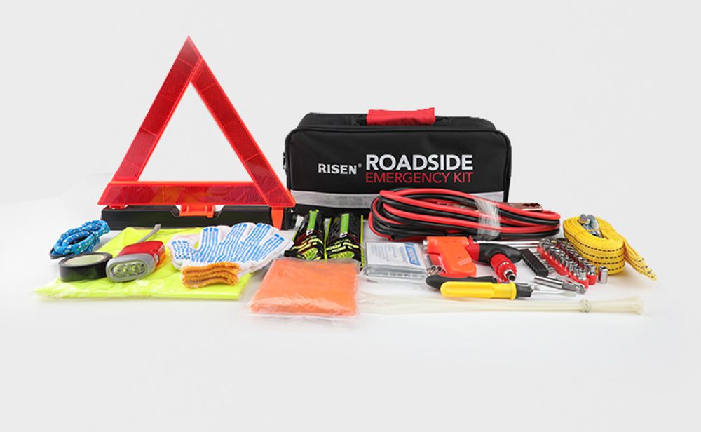 Kit de emergencia premium para automóviles en carretera: material de PU impermeable, portátil y completo | Soluciones esenciales de reparación de automóviles