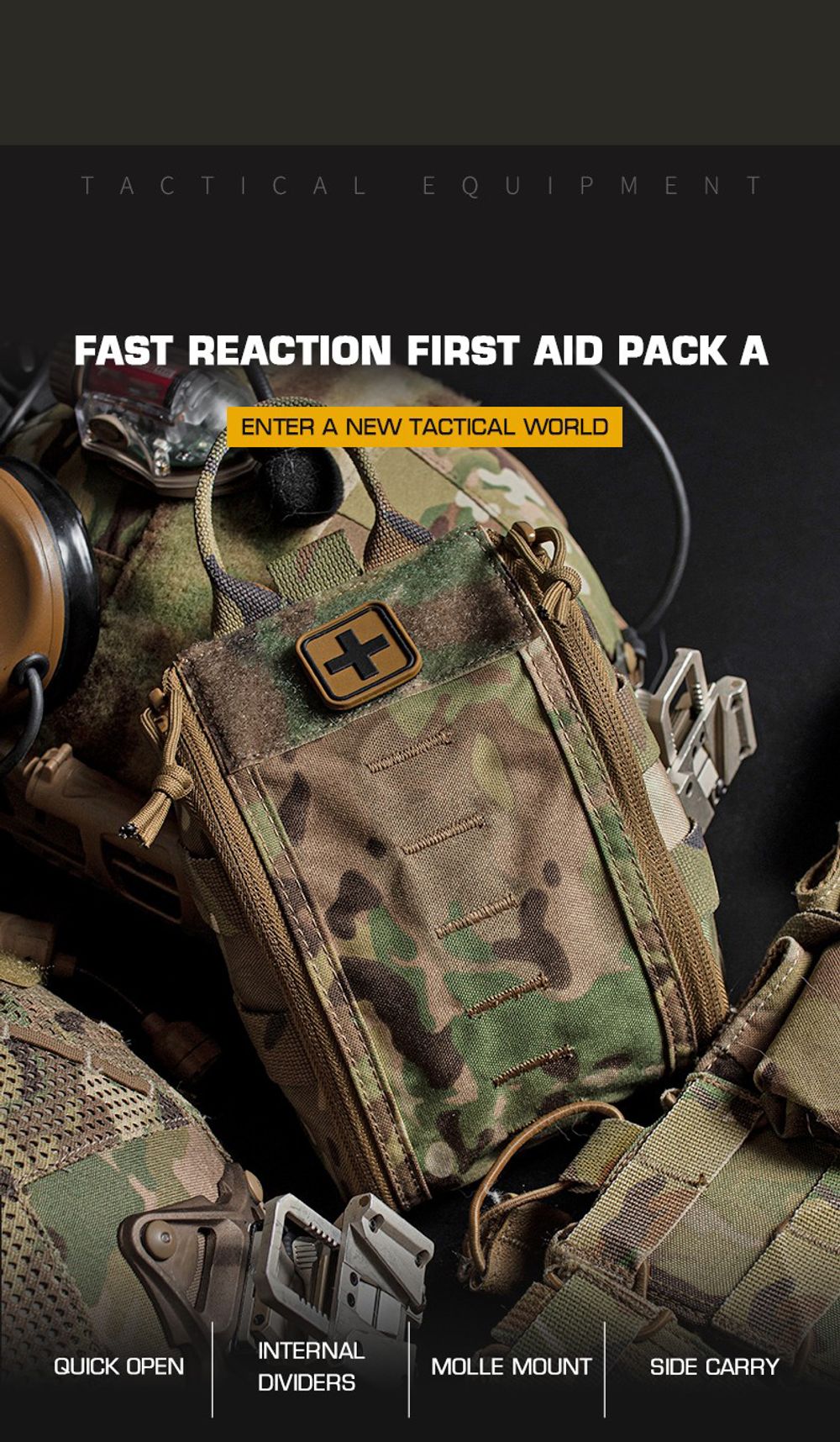 Advanced Military Trauma Kit: Waterproof Material | Quick Release Design | Tactical Bleeding Control Kit | OEM & ODM Options Available