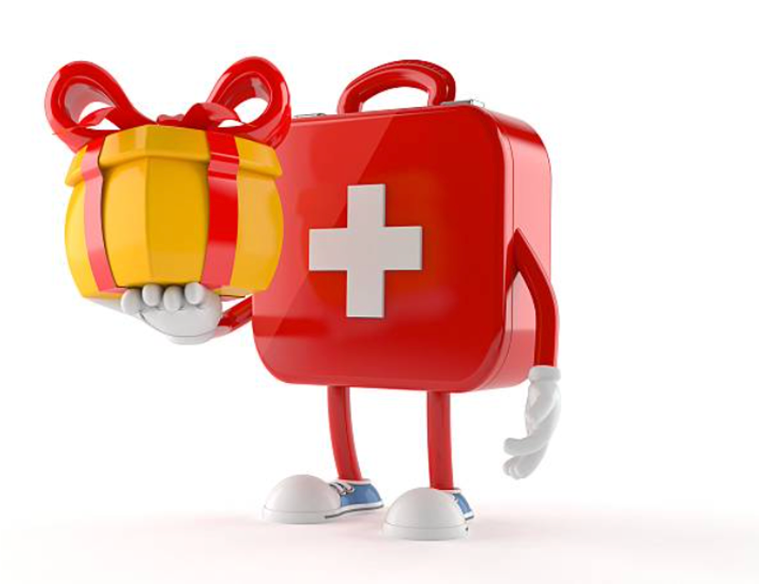 Botiquín de primeros auxilios navideño