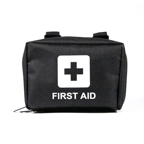 Customied Logo Black Bike First Aid Kit With Belt On Back