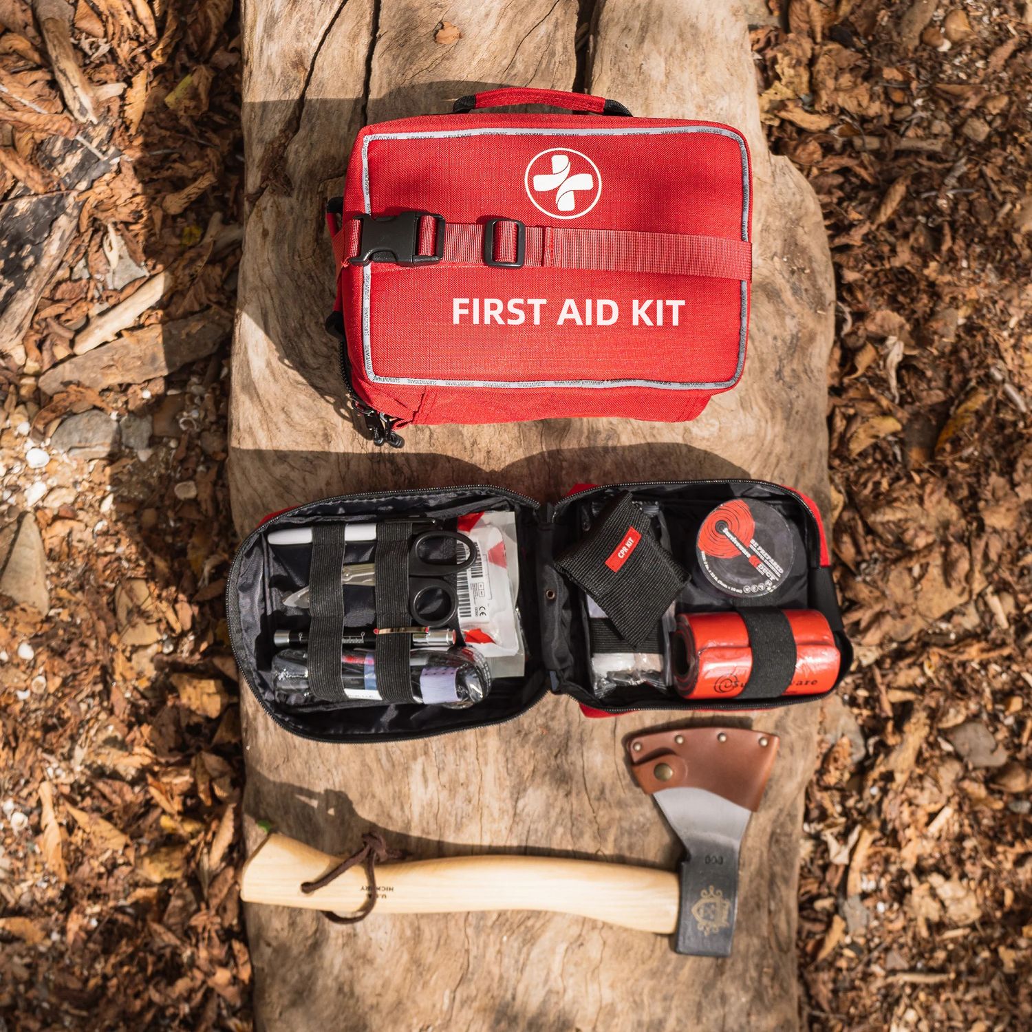 red waterproof emergency bag outdoor