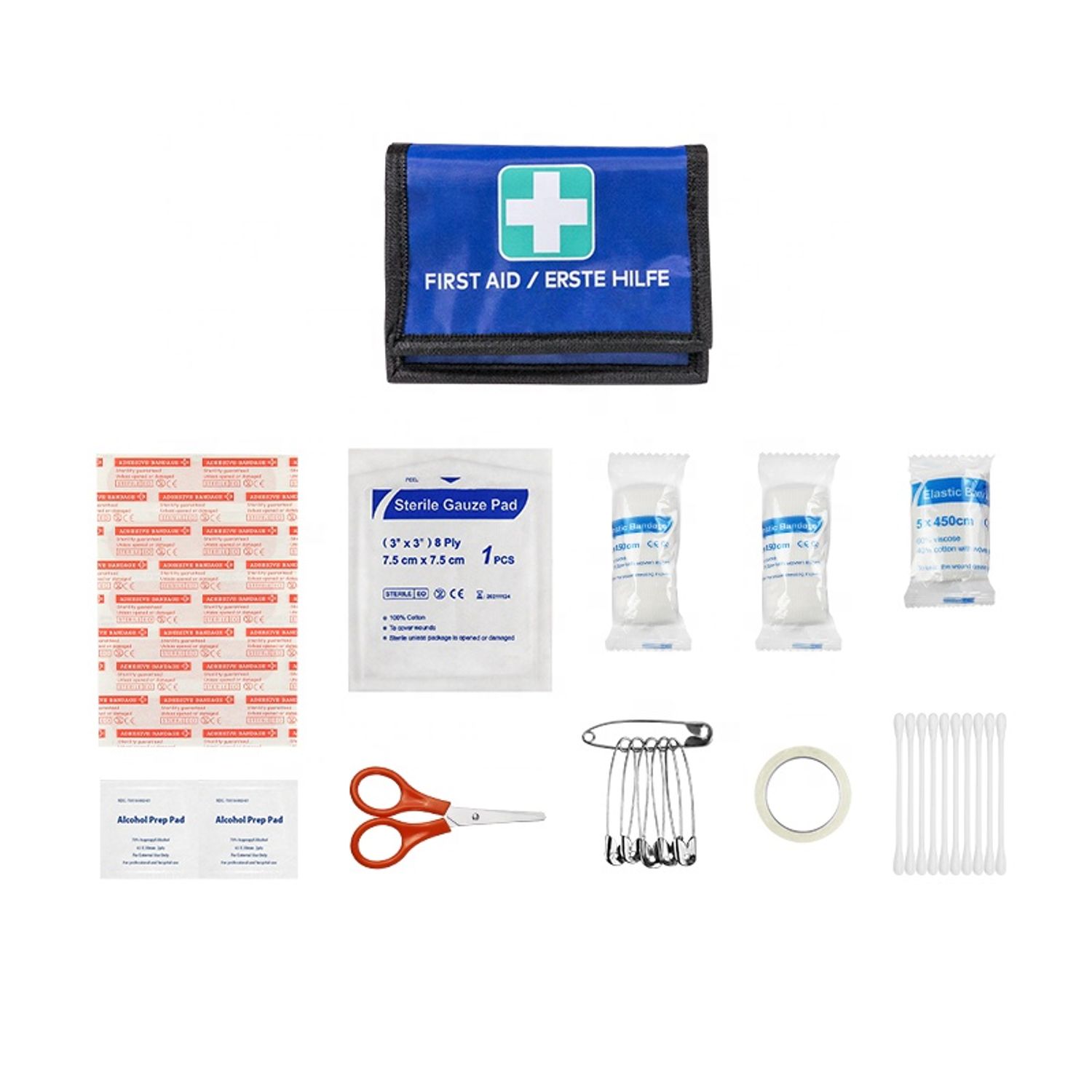 contents of Pocket-Sized First Aid Kit for Emergencies at Home or Outdoors