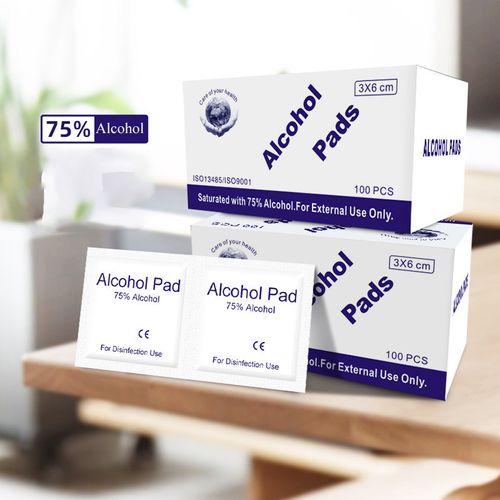 Alcohol pads 100pcs/box 75% alcohol