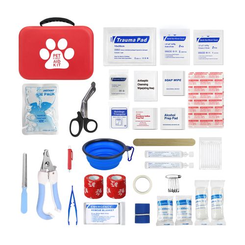 2024 Amaon Hot Selling Veternary Emergency Compact Pet First Aid Kit Eco Wholesale Eva Bag For Dog Cat Outdoor Camping Survival