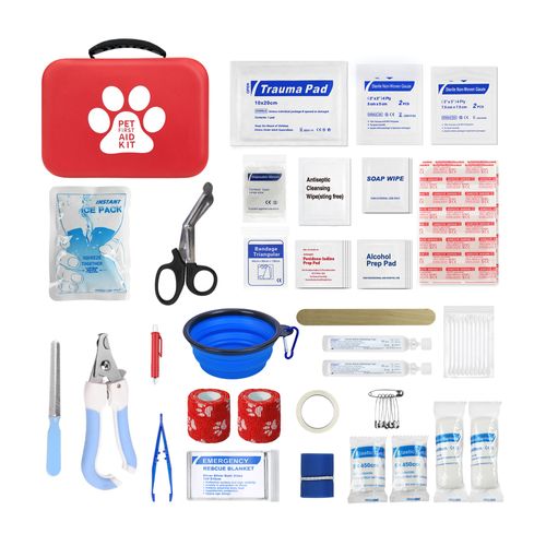 2024 Amaon Vendita calda Veternary Emergency Compatto Kit di pronto soccorso per animali domestici Eco Borsa Eva all&#39;ingrosso per cane gatto Sopravvivenza di campeggio esterna