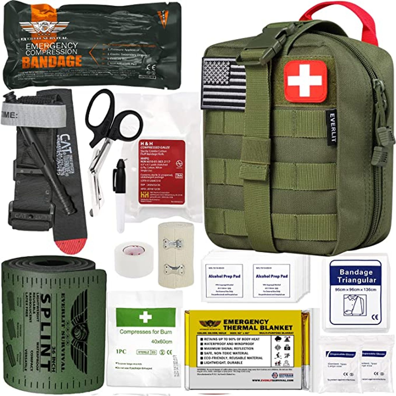 Risen Medical Wholesale Nylon IFAK with Tourniquet with all contents