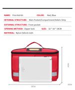 Specification of Handheld Large Waterproof First Aid Kit for Home Bulk Wholesale by Risen Medical