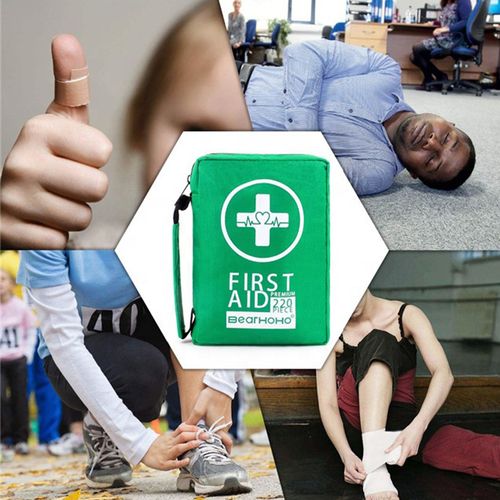 CE Approved Waterproof Green First Aid Kit with Custom Options for Emergency Use