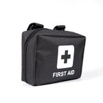side view of Bulk Customied Logo Black First Aid Kit for Bike Riders With Belt On Back