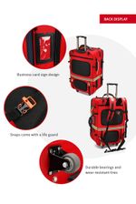 Risen Medical Customizable Medical Travel Bag with Wheels back display