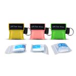 Risen Bulk CPR Breathing Masks yellow, pink and green