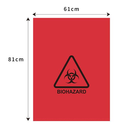 Rot/gelber hochtemperatur- und hochdruckbeständiger biologisch gefährlicher Abfallbeutel PP-Abfallentsorgungsbeutel medizinischer Abfallbeutel Großhandel