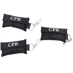 Risen Medical Bulk Black CPR Keychain with Face Shield and Gloves